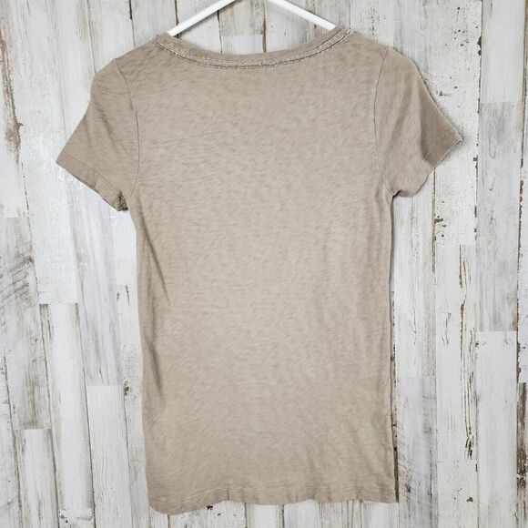 J. Crew Beaded Tee Shirt Tan Size Small - Picture 2 of 11